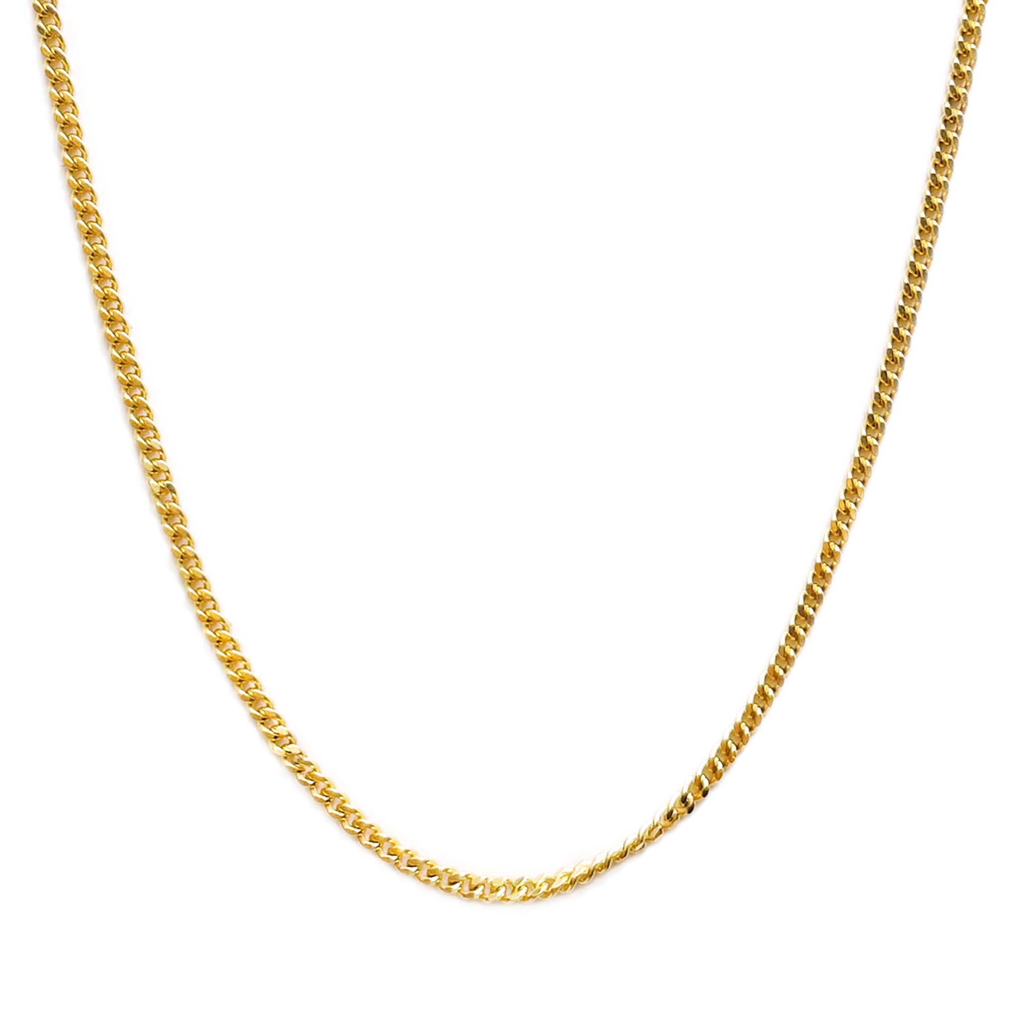 Solid Gold Curb Chain - Diamond Cut