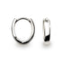 solid gold oval shaped huggie hoops 11mm