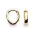 solid gold oval shaped huggie hoops 11mm - AïANA jewellery Australia