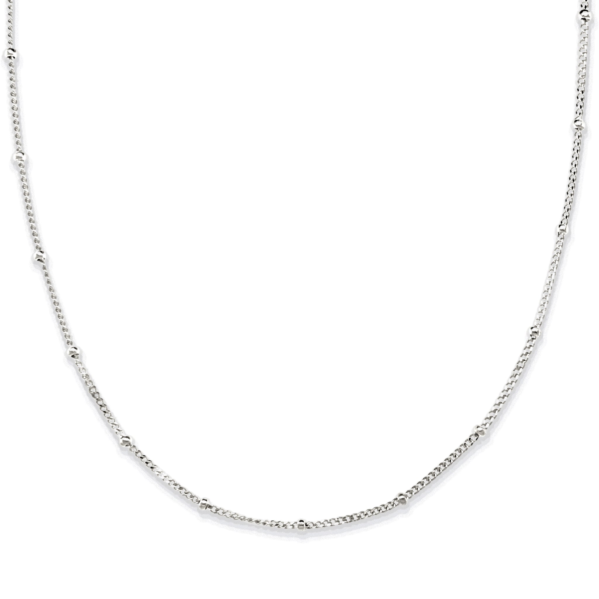 Satellite Chain Necklace - White Gold