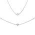 dainty diamond necklace and diamond bracelet set white gold