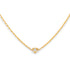 dainty diamond yellow gold necklace