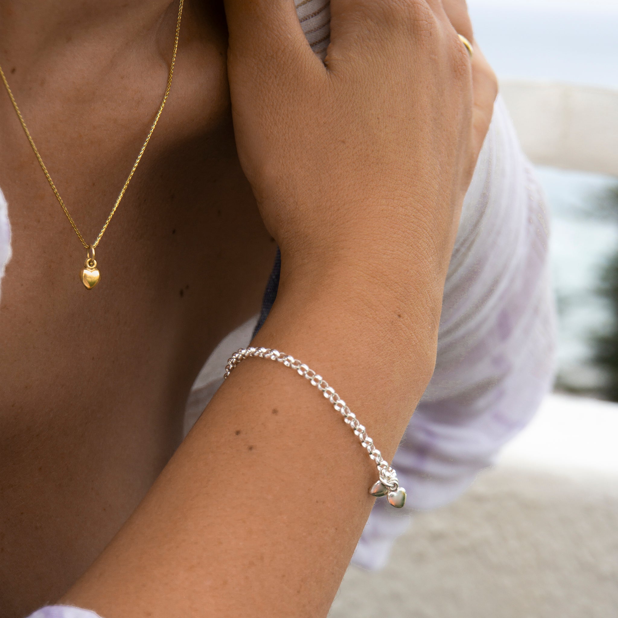 charm bracelet and charm necklace solid gold australia