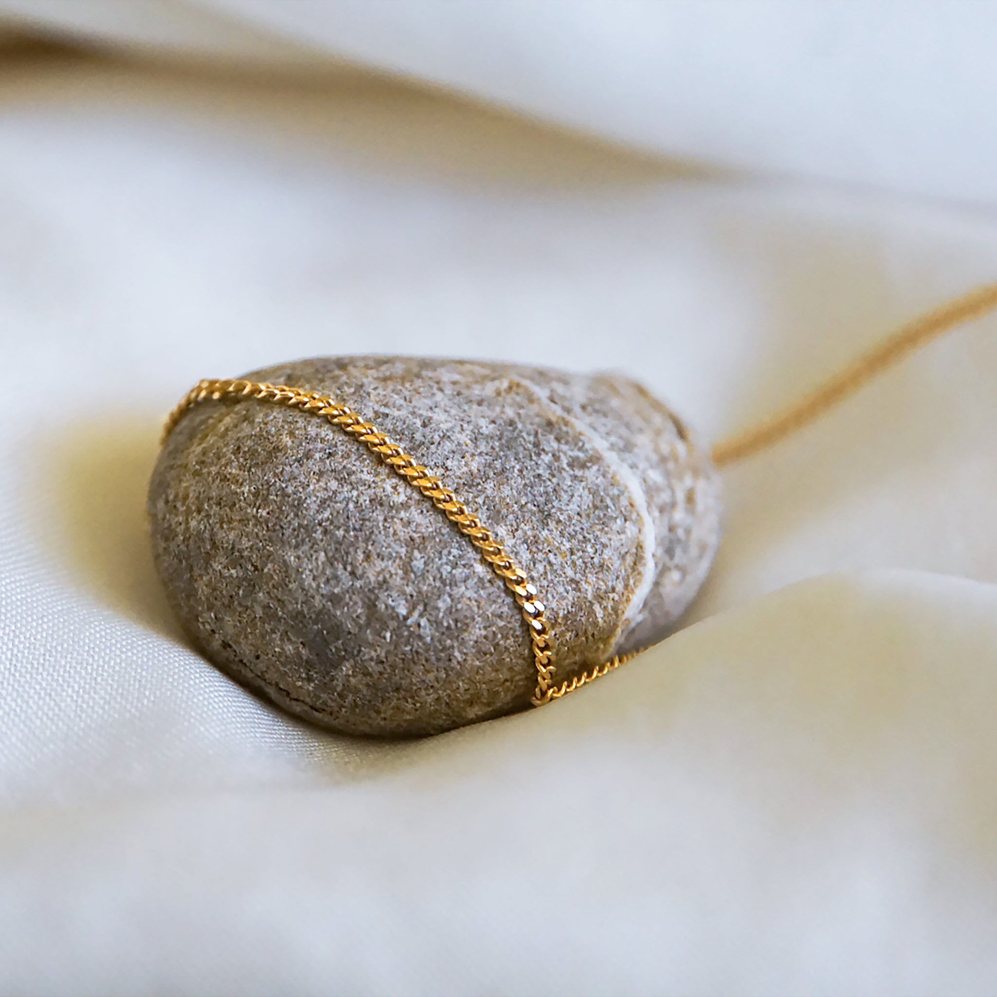 gold curb chain necklace by AïANA