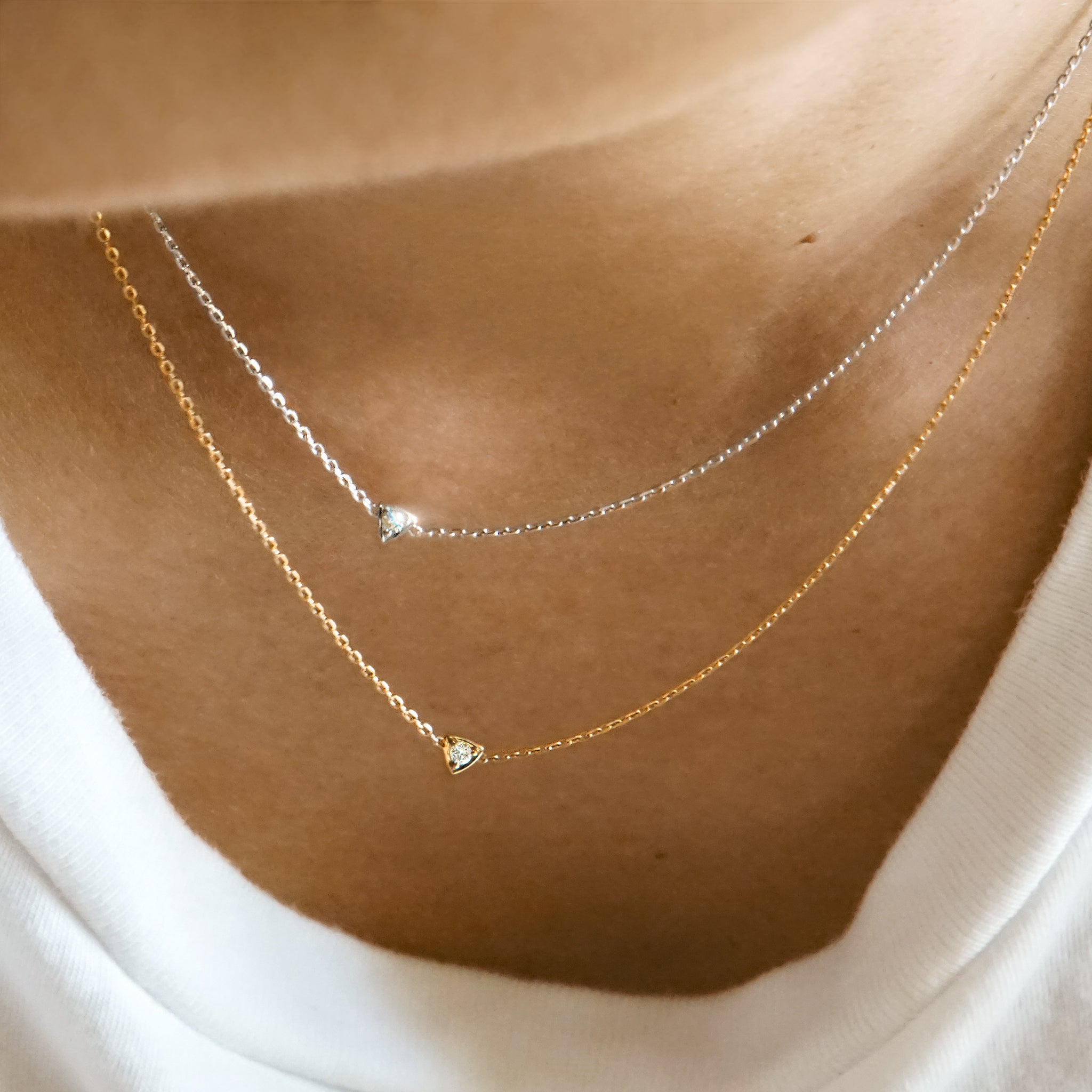 Trinity Diamond Necklace - Yellow Gold