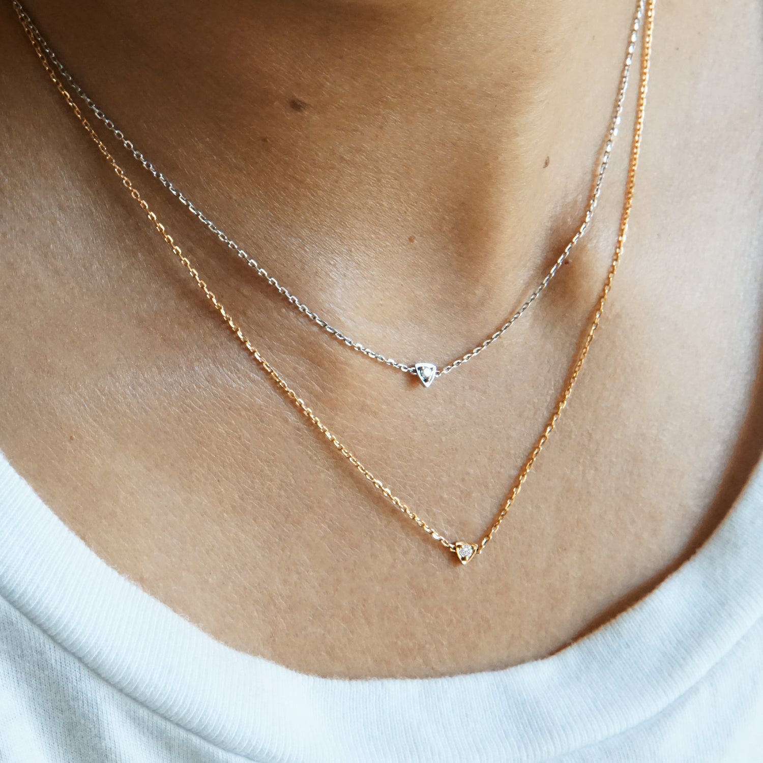 Trinity Diamond Necklace - White Gold