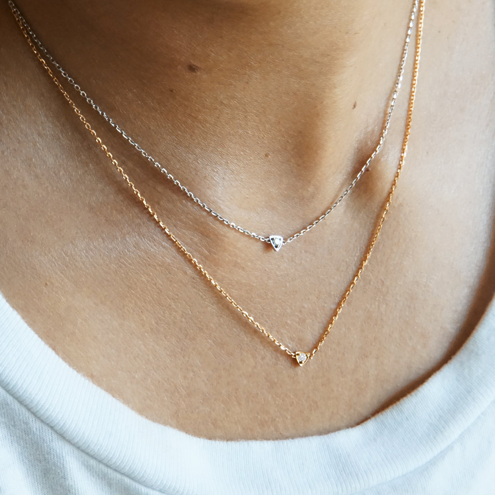 Trinity Diamond Necklace - White Gold