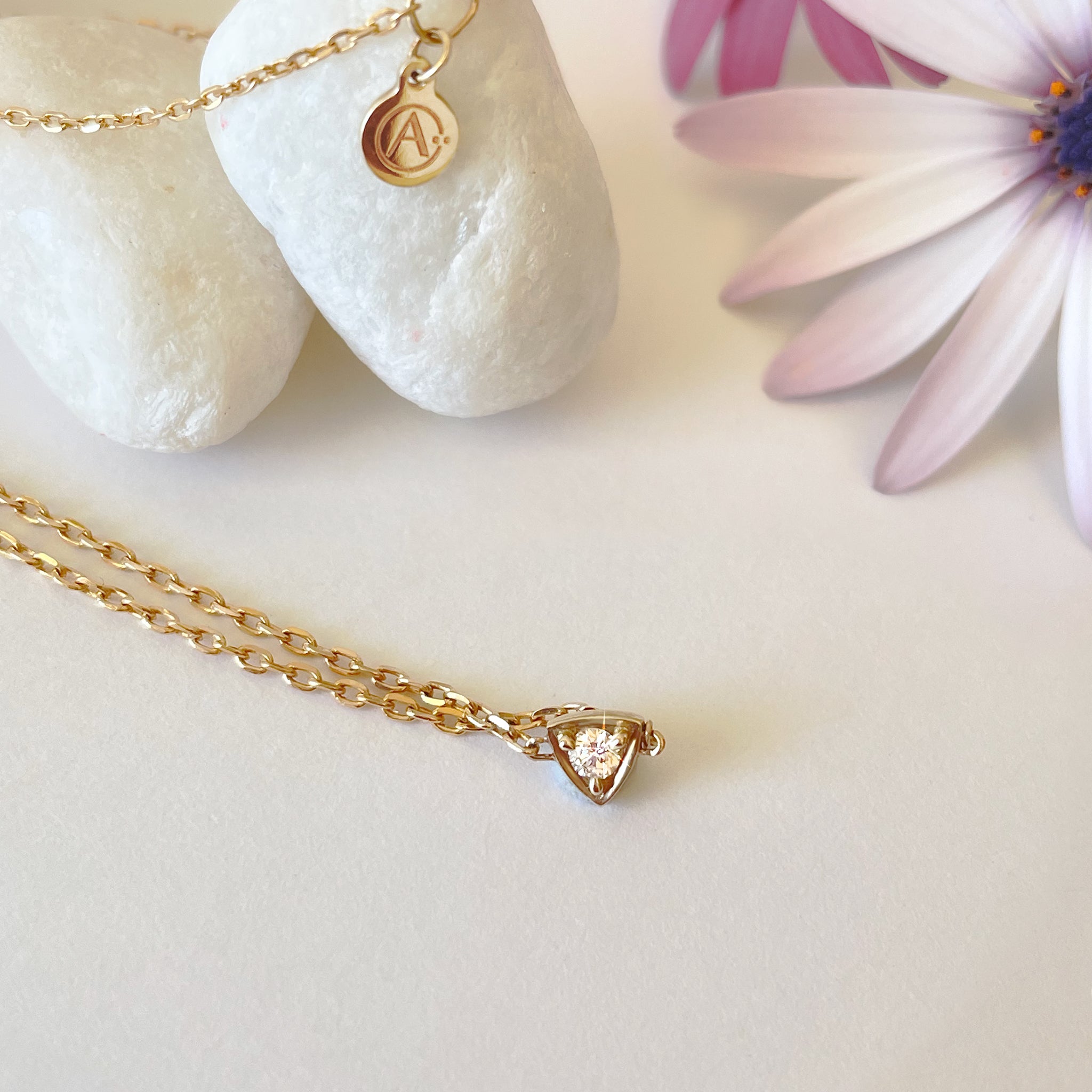 Trinity Diamond Necklace - Yellow Gold