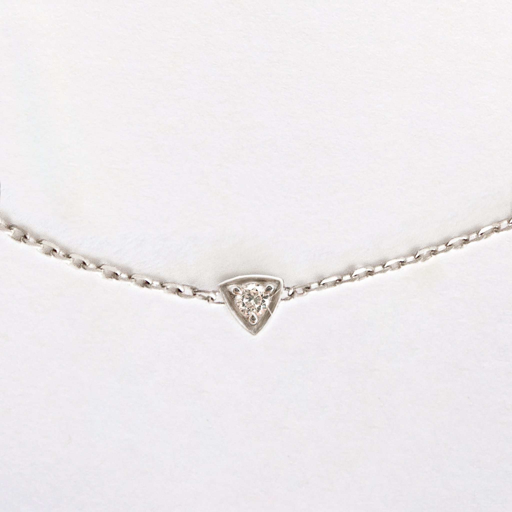 dainty diamond bracelet - solid white gold