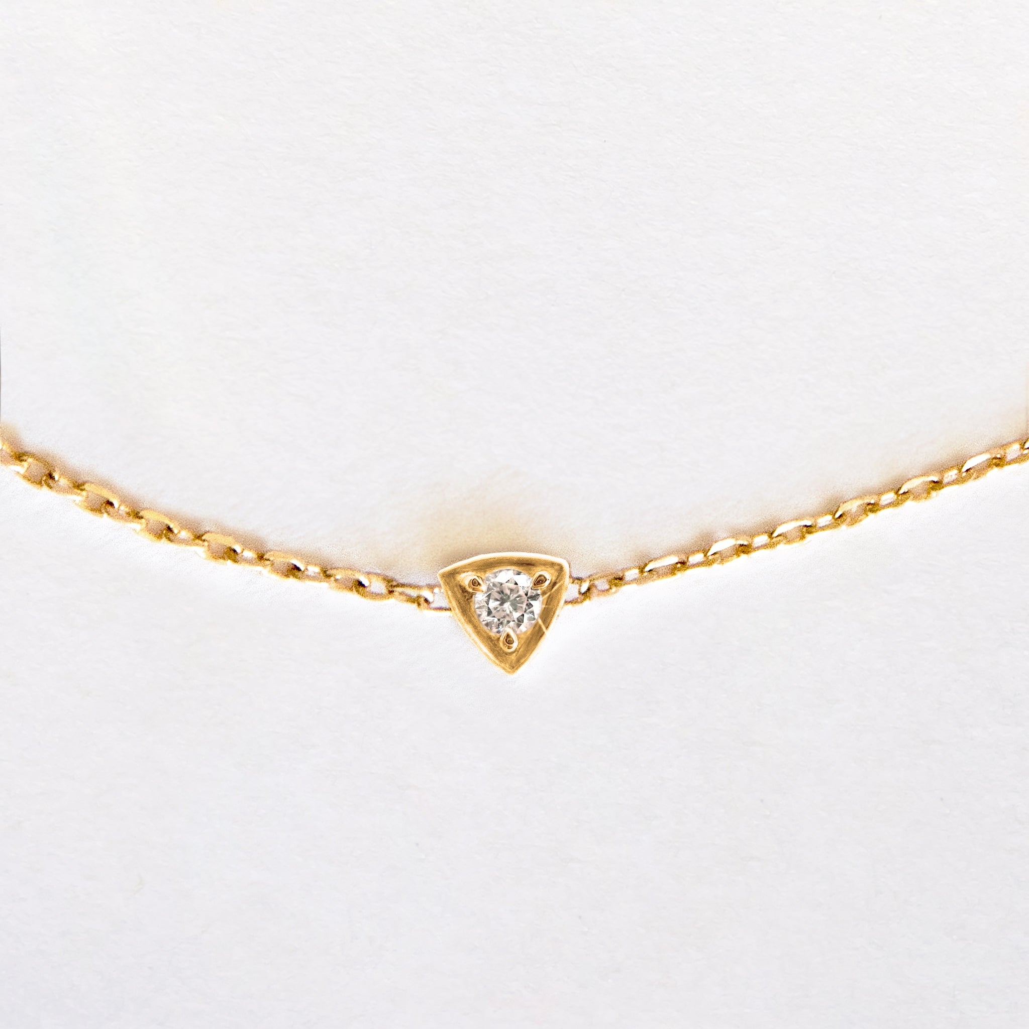 dainty diamond bracelet - solid gold