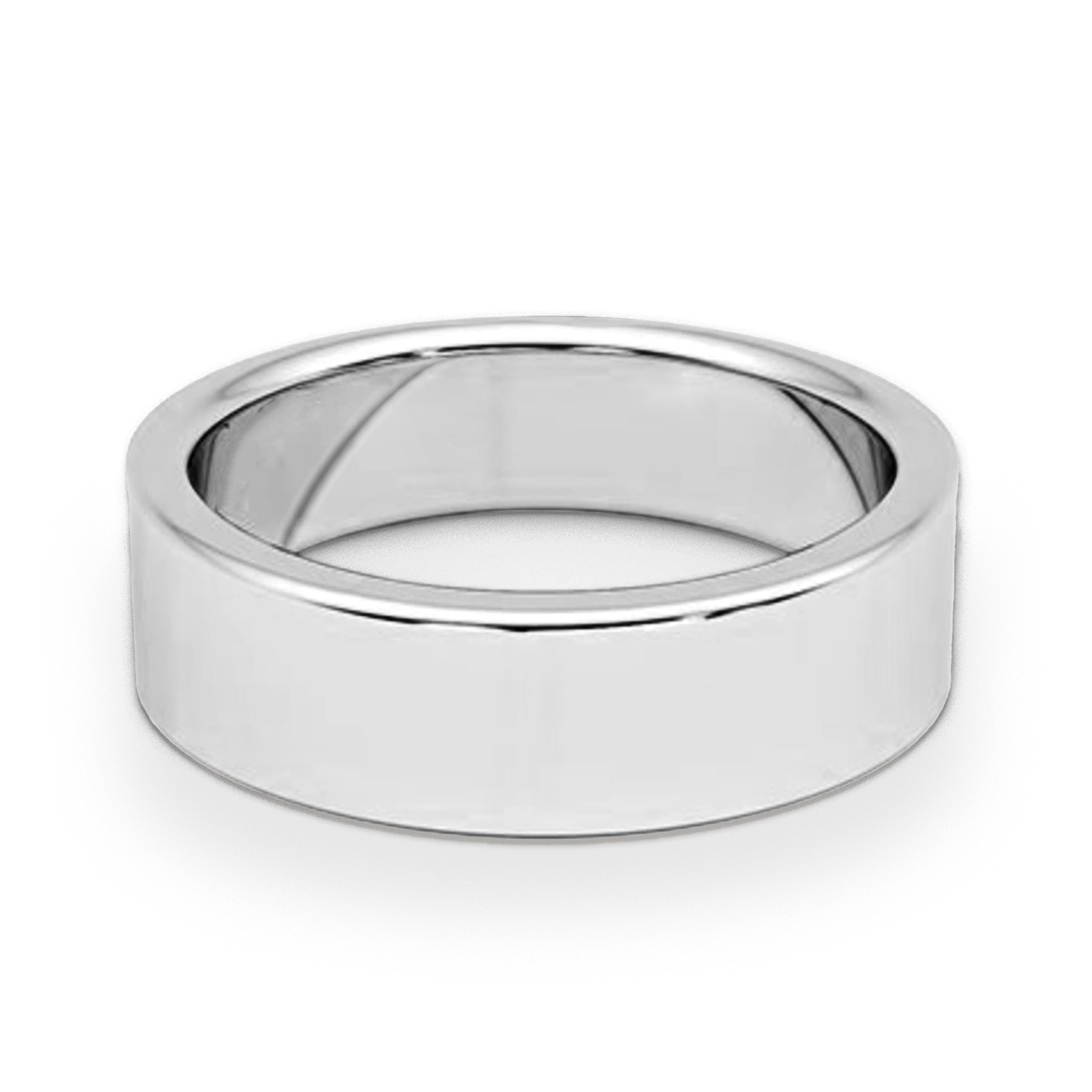 Unisex Solid White Gold Ring wedding band - AïANA Australia