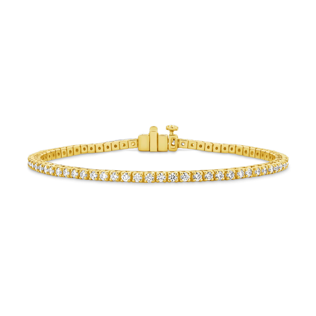 Diamond Line Tennis Bracelet - Yellow Gold