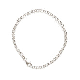 Chunky Solid White Gold Bracelet - Belcher Chain