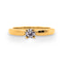 0.25ct diamond prong set solid gold ring