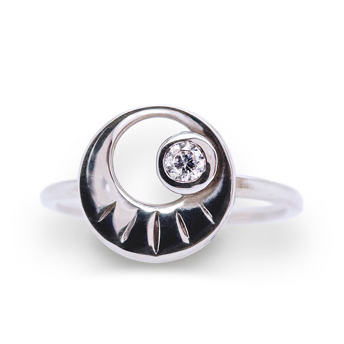 Eclipse Ring - White Gold
