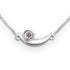 Solid white gold lab diamond necklace on chain
