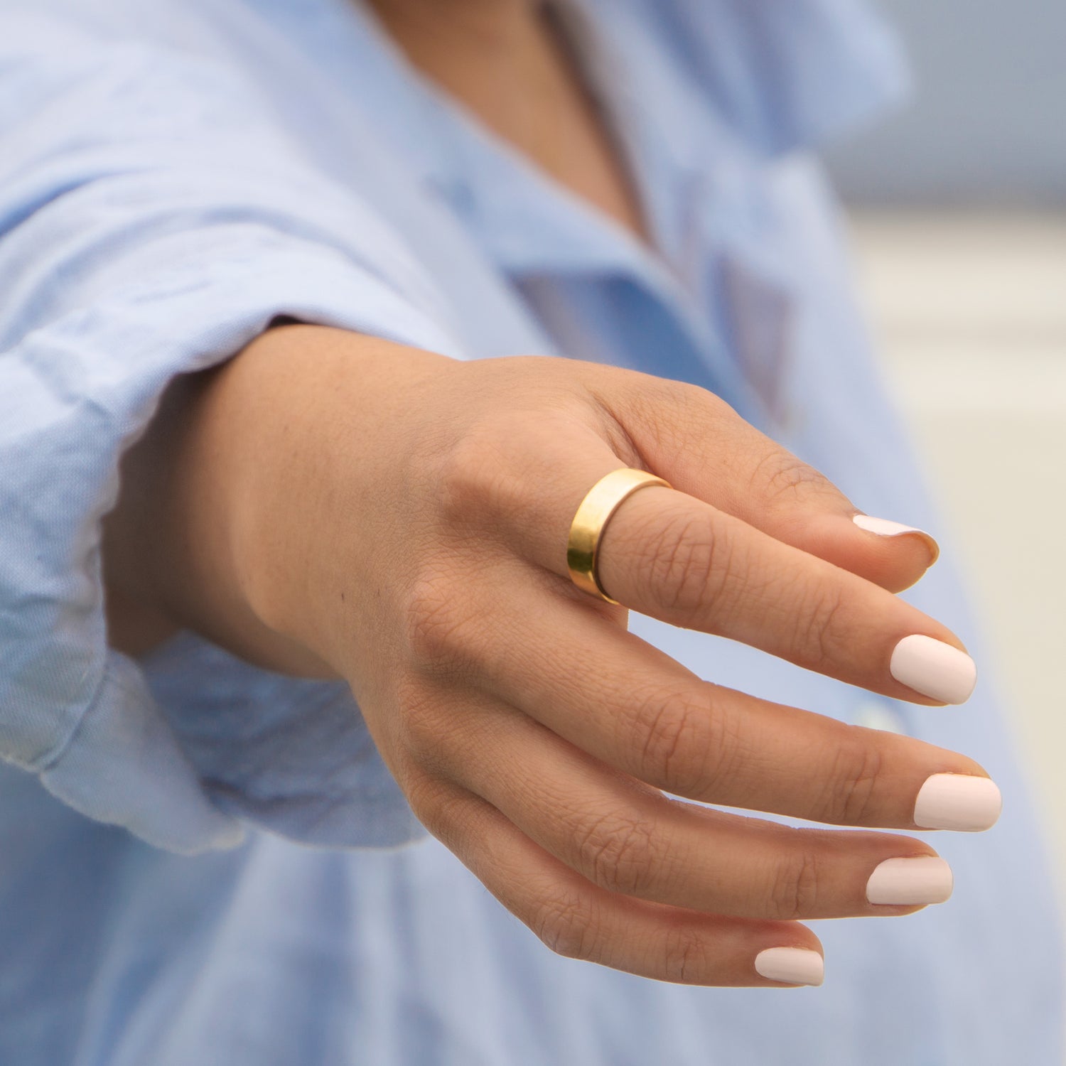 plain gold ring band 6mm wedding ring unisex