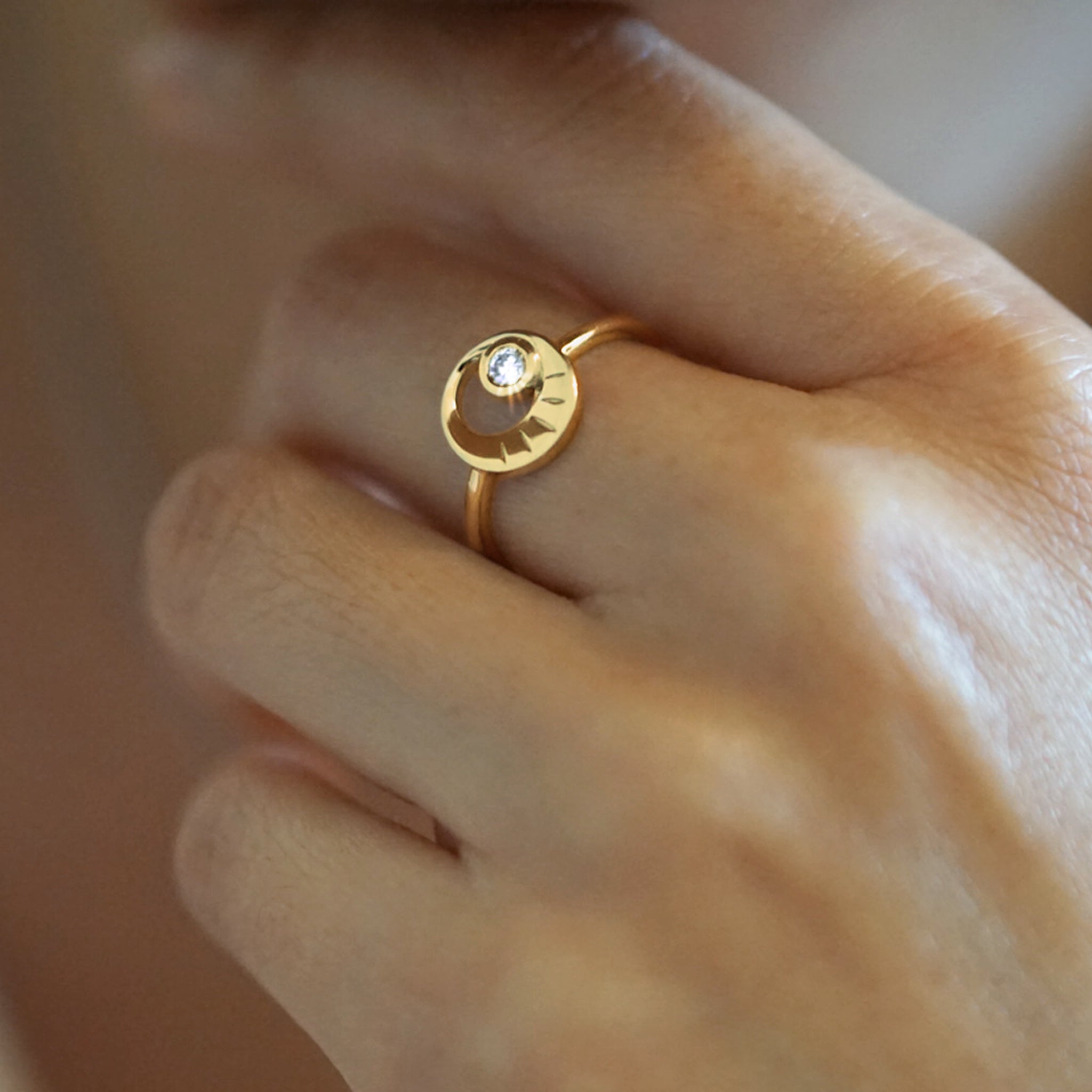 Eclipse Ring - Yellow Gold