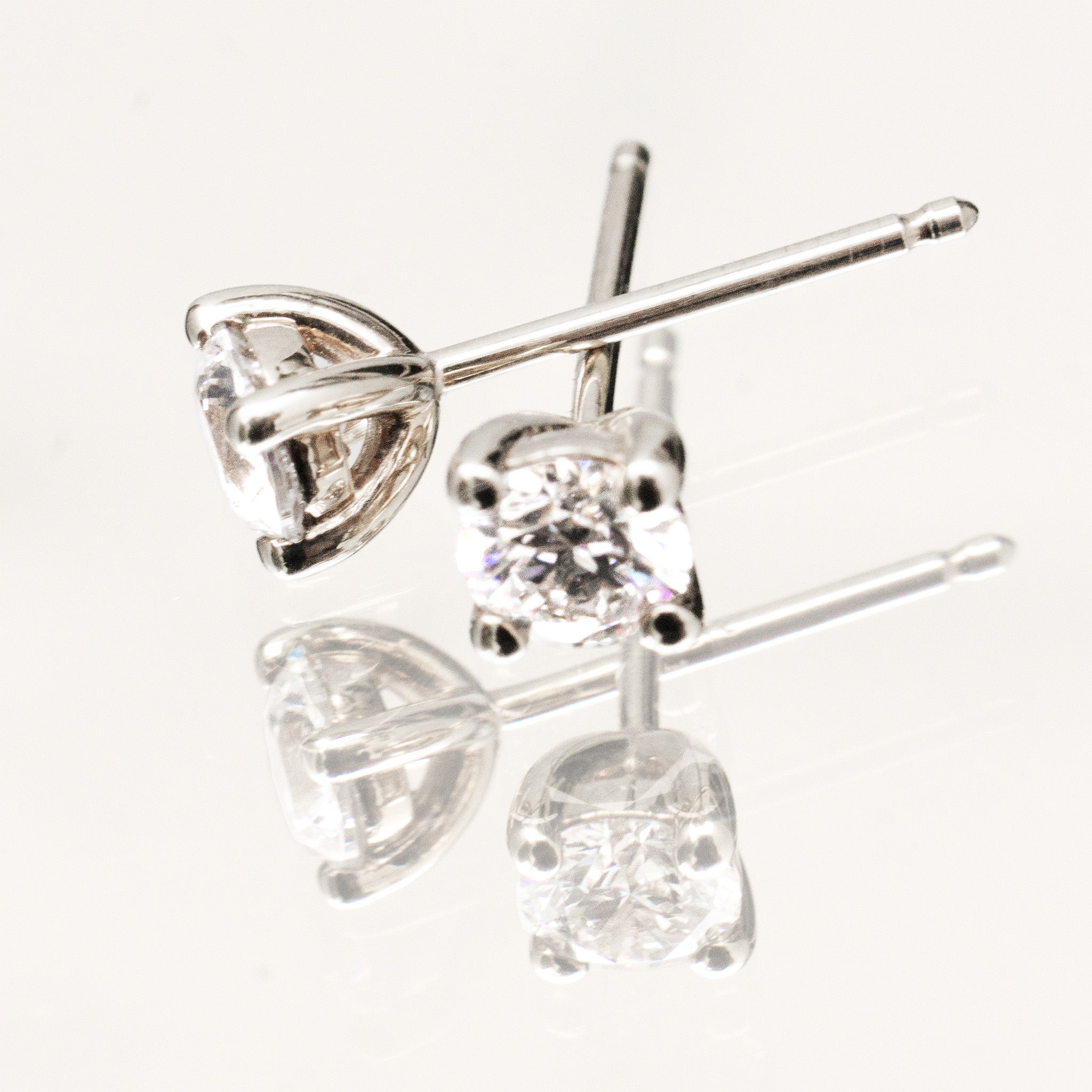 white gold diamond stud earrings AïANA Australian jewellery