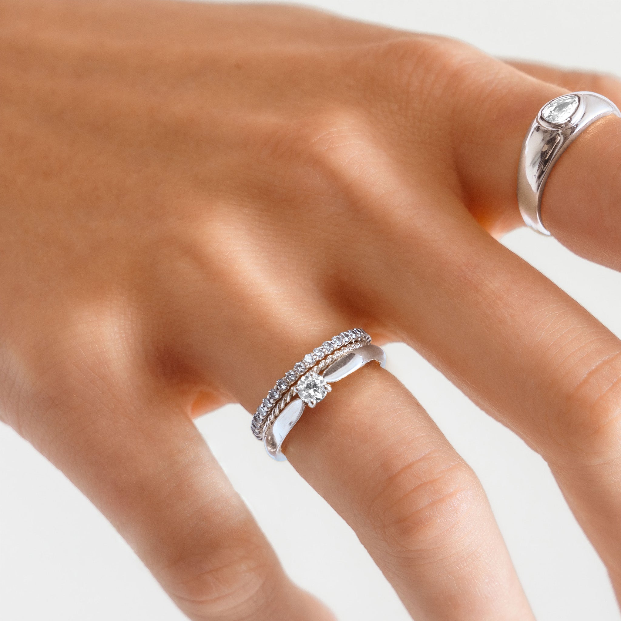 white gold lab diamond rings made in australia