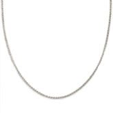 Solid White Gold Wheat Chain Necklace