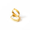 huggie hoops solid yellow gold