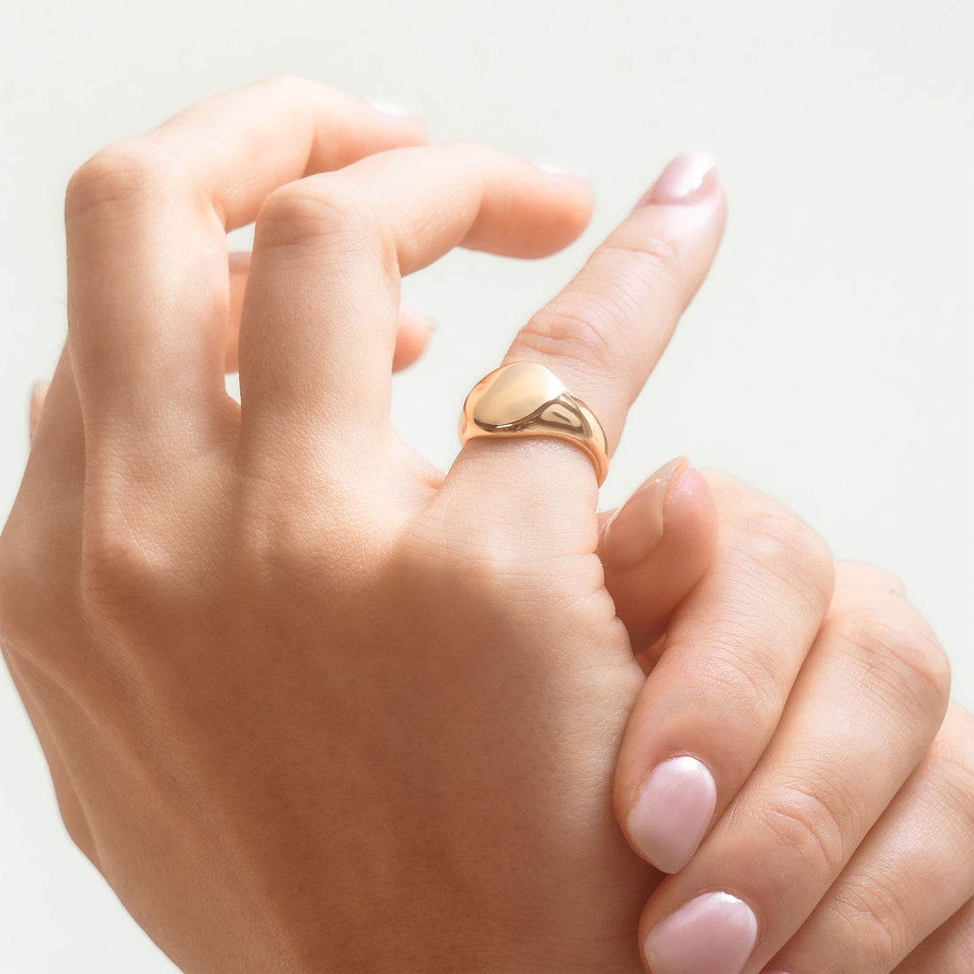 yellow gold circle signet ring australia