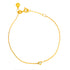 dainty diamond bracelet - solid yellow gold