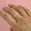 Modern bezel set white gold lab diamond ring