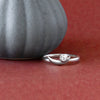 Sustainable palladium white gold diamond ring