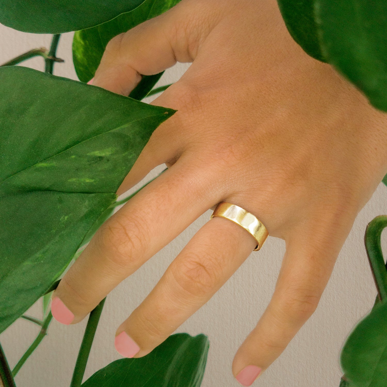 Unisex 18k solid yellow gold ring - AïANA