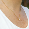 Classic solitaire diamond gold necklace - AïANA