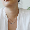 White gold lab diamond layered necklaces