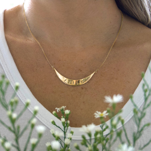 Solid yellow gold pendant necklace - AïANA
