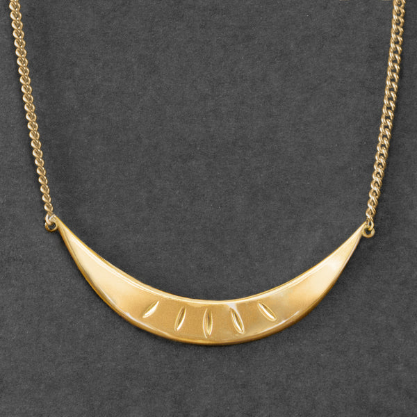 Croissant Necklace - Yellow Gold