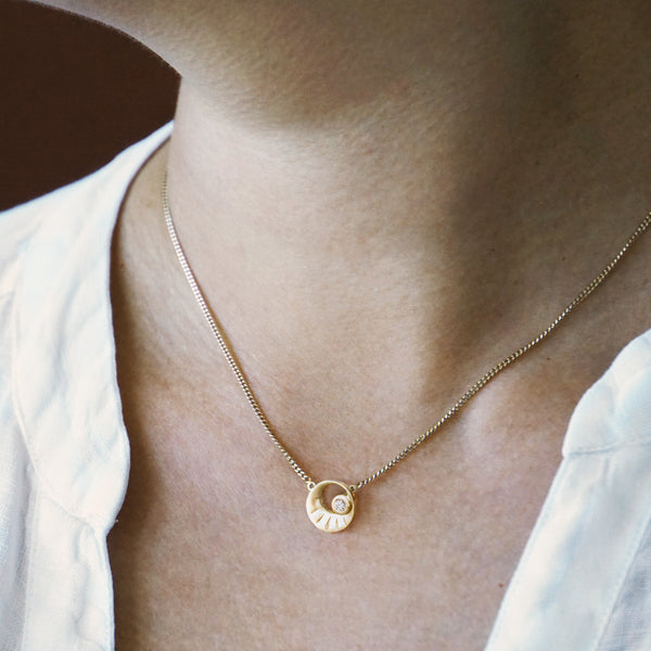 AïANA Eclipse Lab Diamond Yellow Gold Necklace