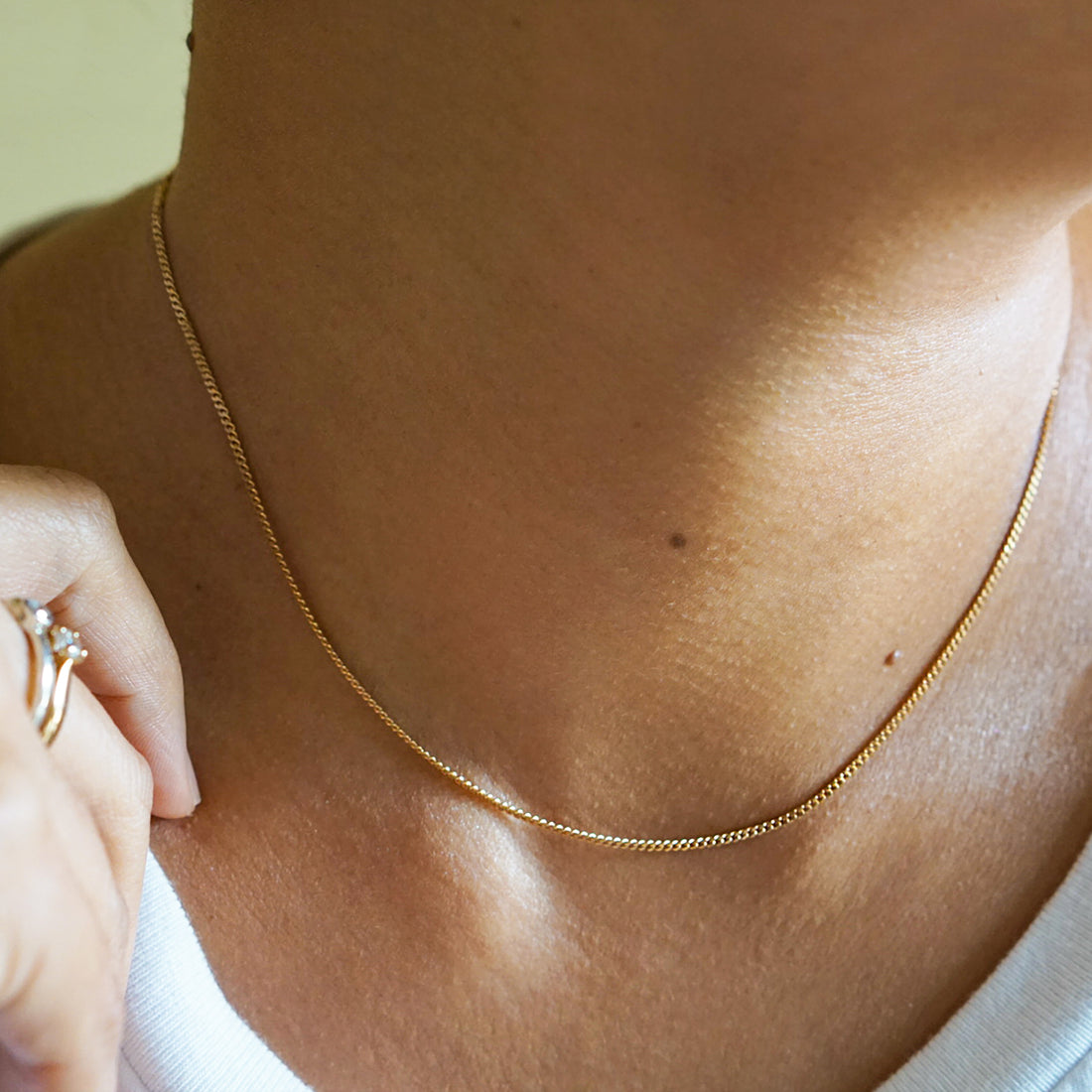 Fine chain yellow gold necklace