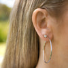 Diamond stud and hoop earring stack - AïANA