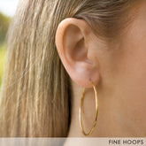 yellow gold 40mm hoop earring