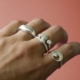 Gold diamond ring stack style - AïANA