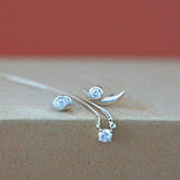 White gold diamond earrings and necklace set