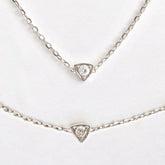 dainty diamond necklace and diamond bracelet set white gold