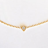 dainty diamond bracelet - solid gold